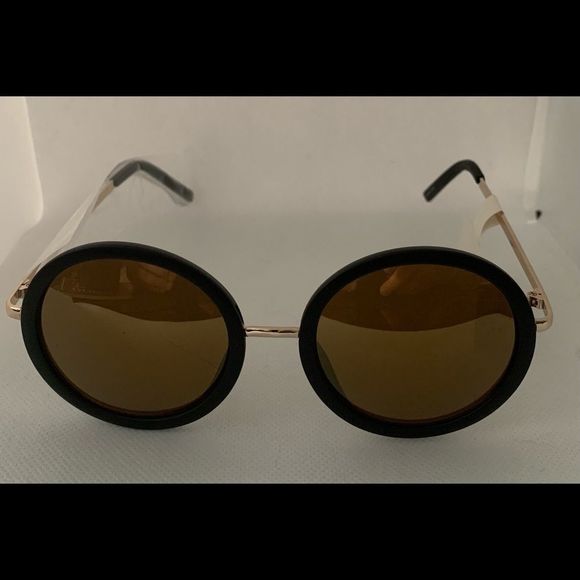 Lush Sunglasses Matte Black Round Frame  NWT - Picture 1 of 3